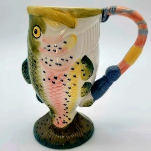 Papel Giftware Ultimate Angler Mug Cup Big Mouth Bass Unique Fisherman Gift